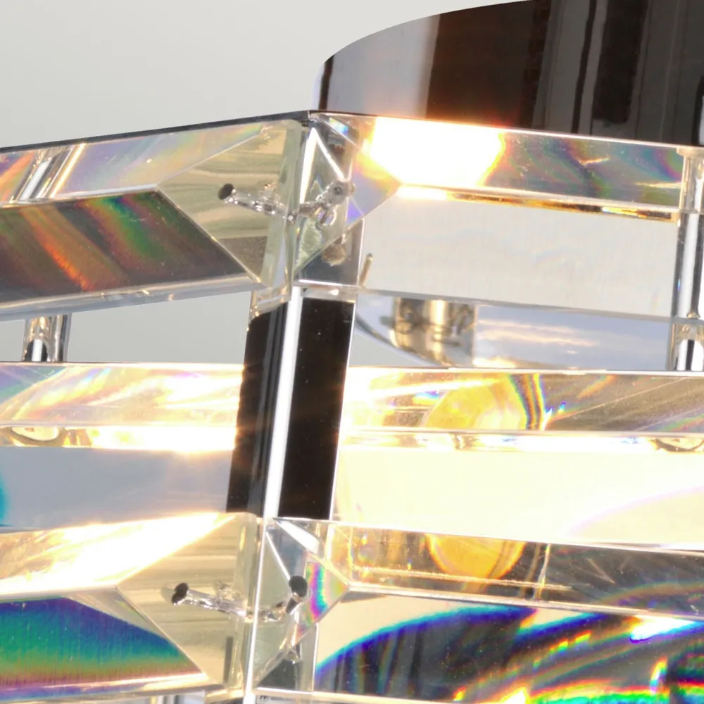 Sale Elstead Deckenlampe Kristall Metall rund Ø48cm E27 BERSIVA