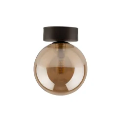 TK Lighting Deckenlampe Kugel klein Ø 12 cm H: 15 cm Rauchglas Metall G9* Deckenleuchten|Badezimmer Lampe