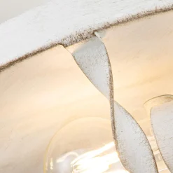 Sale Elstead Deckenlampe Landhausstil D: 33 cm rund Shabby Weiß Antik