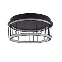 Searchlight Deckenlampe LED rund Schwarz Weiß 3000 K 1074 lm D: 40 cm* Wohnzimmerlampen|Schlafzimmer Lampen