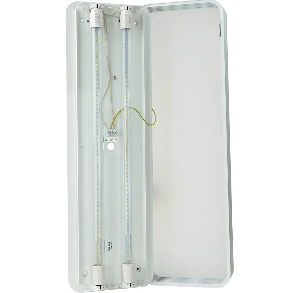 Clearance Nowodvorski Deckenlampe LED T8 wechselbar Weiß 3000 K 1700 lm Aluminium