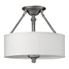 Discount Elstead Deckenlampe LUANA in Nickel Ø:41cm Design Lampe