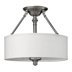 Discount Elstead Deckenlampe LUANA in Nickel Ø:41cm Design Lampe