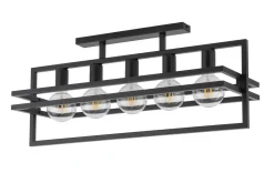 Sale Sigma Deckenlampe Mehrflammig Schwarz Metall E27 stylisch