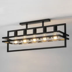 Sale Sigma Deckenlampe Mehrflammig Schwarz Metall E27 stylisch