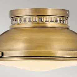 Elstead Deckenlampe Messing antik 2x E27 Ø 32 cm Industrial Design* Deckenleuchten|Flurlampen