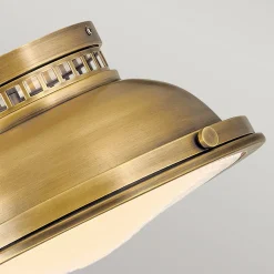 Elstead Deckenlampe Messing antik 2x E27 Ø 32 cm Industrial Design* Deckenleuchten|Flurlampen