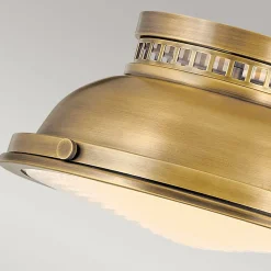 Elstead Deckenlampe Messing antik 2x E27 Ø 32 cm Industrial Design* Deckenleuchten|Flurlampen