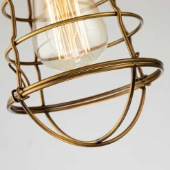 Elstead Deckenlampe Messing Antik D: 14,5 cm klein aus Metall E27* Deckenleuchten|Flurlampen