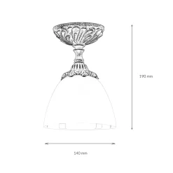 Giovanni Battista Deckenlampe Messing Glas Jugendstil Handarbeit edel* Deckenleuchten|Flurlampen