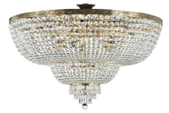 Sale Maytoni Deckenlampe Metall Ø 100 cm in Gold antik E27 rund PAUL