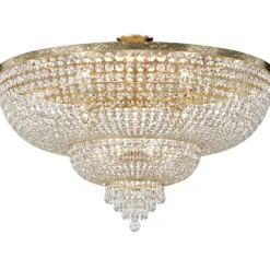 Sale Maytoni Deckenlampe Metall Ø 100 cm in Gold antik E27 rund PAUL