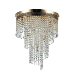 Discount Maytoni Deckenlampe Metall D: 42 cm in Gold E14 rund Klassisch