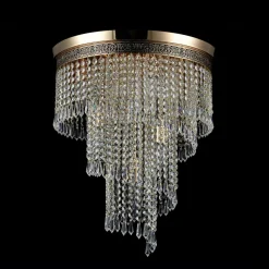 Discount Maytoni Deckenlampe Metall D: 42 cm in Gold E14 rund Klassisch