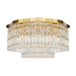 Outlet Maytoni Deckenlampe Metall E14 45 cm breit in Gold rund INGA