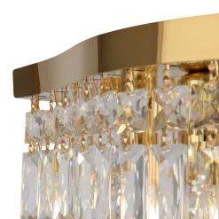 Outlet Maytoni Deckenlampe Metall E14 45 cm breit in Gold rund INGA
