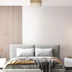 Outlet Maytoni Deckenlampe Metall E14 45 cm breit in Gold rund INGA