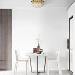 Outlet Maytoni Deckenlampe Metall E14 45 cm breit in Gold rund INGA