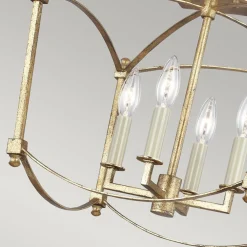 Elstead Deckenlampe Metall E14 36,5 cm breit in Antikgold* Deckenleuchten|Badezimmer Lampe