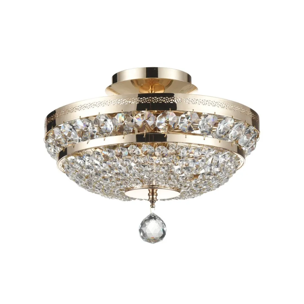 Discount Maytoni Deckenlampe Metall E14 D: 32 cm in Gold antik 3-flammig