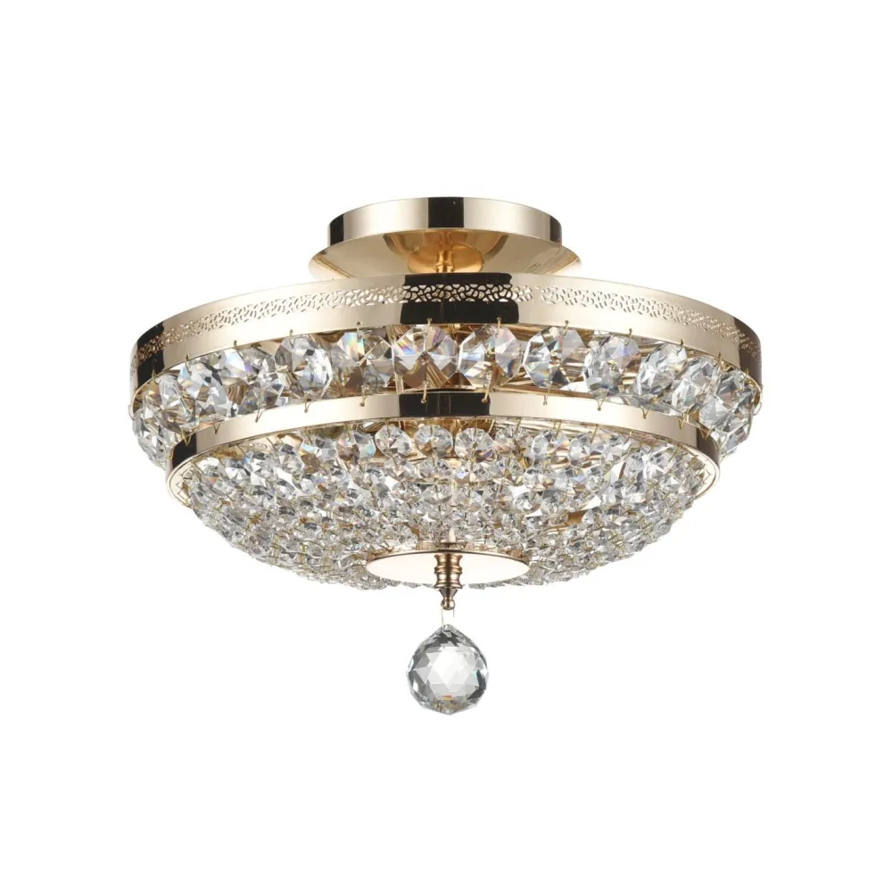 Discount Maytoni Deckenlampe Metall E14 D: 32 cm in Gold antik 3-flammig