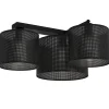 Hot Luminex Deckenlampe Metall E27 Schwarz 3-flammig L:43 cm LITITA