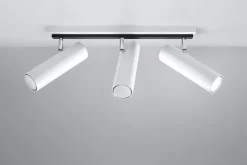 Sollux Deckenlampe Metall 3-flammig L:45cm Modern GU10 DUCCIA