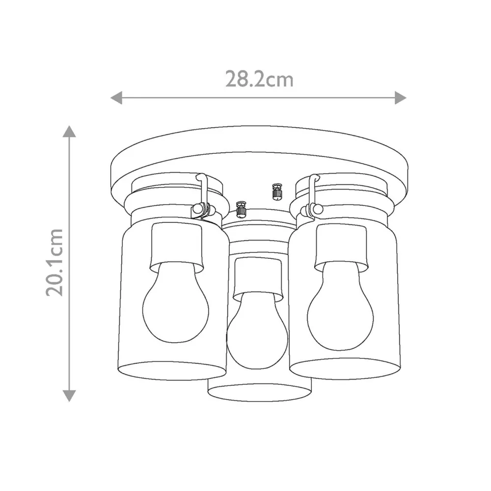 Online Elstead Deckenlampe Metall Glas B: 28,2 cm in Messing gebürstet E27
