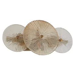 Searchlight Deckenlampe Metall Glas B: 40 cm in Messing Bernstein Klar* Glaslampen|Designerlampen