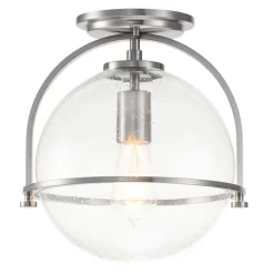 Outlet Elstead Deckenlampe Metall Glas D: 28,2 cm rund E27 SAGAR