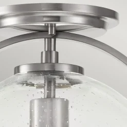 Outlet Elstead Deckenlampe Metall Glas D: 28,2 cm rund E27 SAGAR