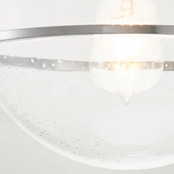 Outlet Elstead Deckenlampe Metall Glas D: 28,2 cm rund E27 SAGAR