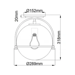 Outlet Elstead Deckenlampe Metall Glas D: 28,2 cm rund E27 SAGAR