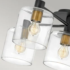 Elstead Deckenlampe Metall Glas E27 80,8 cm breit Vintage KAIRO* Deckenleuchten|Badezimmer Lampe