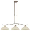 Steinhauer Deckenlampe Metall Glas in Bronze Creme 112 cm blendarm* Deckenleuchten|Badezimmer Lampe