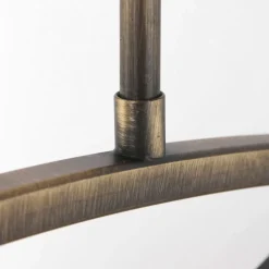 Steinhauer Deckenlampe Metall Glas in Bronze Creme 112 cm blendarm* Deckenleuchten|Badezimmer Lampe