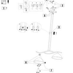 Steinhauer Deckenlampe Metall Glas in Bronze Creme 112 cm blendarm* Deckenleuchten|Badezimmer Lampe