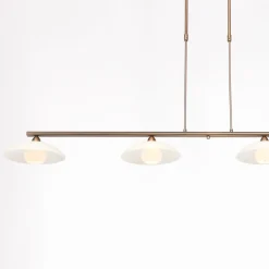 Steinhauer Deckenlampe Metall Glas in Bronze Creme inkl. G9 4-flmg* Deckenleuchten|Badezimmer Lampe