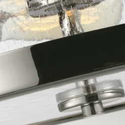 Elstead Deckenlampe Metall Glas in Nickel rund innen FLOR* Deckenleuchten|Flurlampen