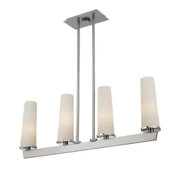 Elstead Deckenlampe Metall Glas Modern in Nickel Weiß LEDIBEL* Deckenleuchten|Moderne Lampen