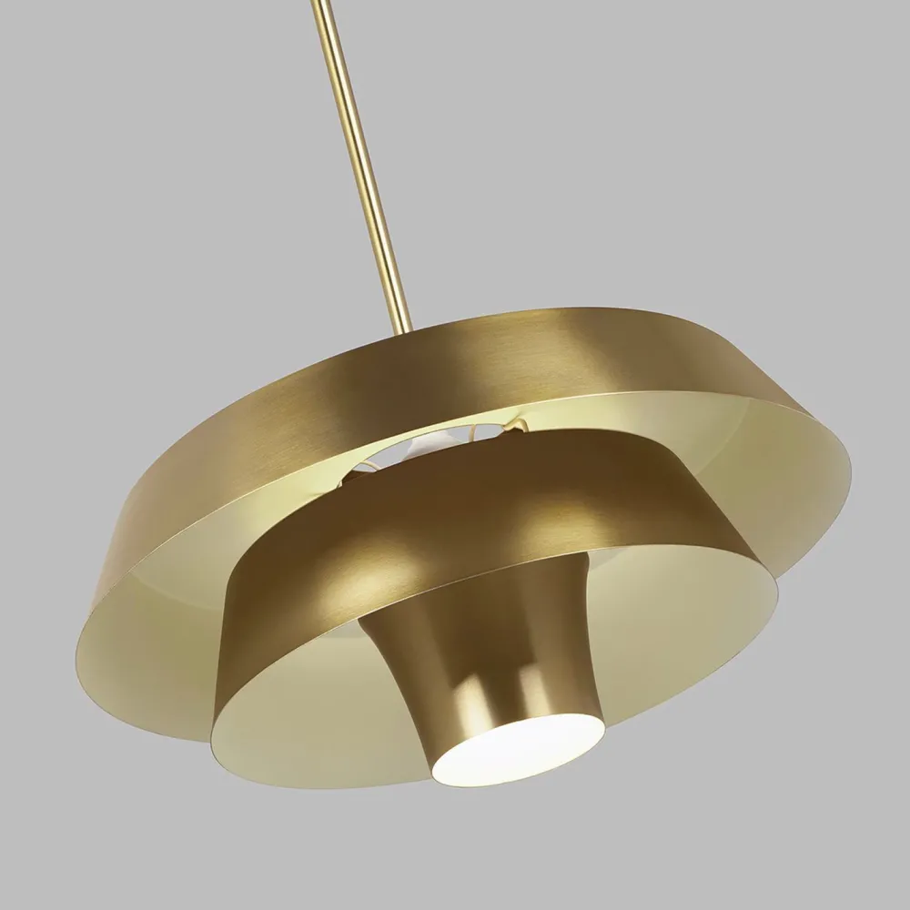 New Elstead Deckenlampe Metall in Messing Ø46cm Mid Century