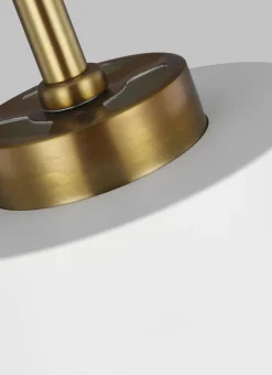 Hot Elstead Deckenlampe Metall in Messing Weiß E27 Retro Design