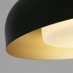 Searchlight Deckenlampe Metall in Schwarz Gold E14 B:36,5 cm rund* Wohnzimmerlampen|Metall Lampen