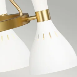 Sale Elstead Deckenlampe Metall in Weiß Messing Ø81cm Retro