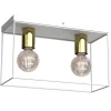 Sale Luminex Deckenlampe Metall in Weiß Gold L:34 cm E27 Industrial