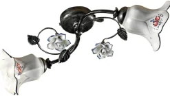 Ferroluce Deckenlampe Metall Keramik E14 2-flammig Landhaus* Wohnzimmerlampen|Keramiklampen