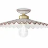 Ferroluce Deckenlampe Metall Keramik E27 D: 41 cm rund Landhaus* Wohnzimmerlampen|Keramiklampen