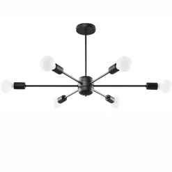 Sollux Deckenlampe Metall Retro 86,5 cm länglich 6-flammig