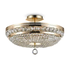 Clearance Maytoni Deckenlampe Metall rund Ø 43,5 cm in Gold antik E14