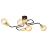 Best Emibig Deckenlampe Metall Schwarz Gold 4-flammig NIELS